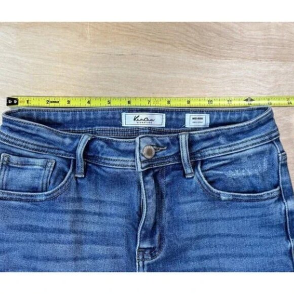 KanCan Signature Mid Rise Ankle Skinny Jean Distressed Womens Jeans Size 25 - Picture 3 of 3